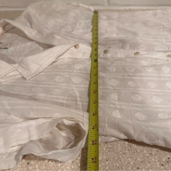 Pilcro Anthropologie White The Cami Surf Blouse Woven 100%Cotton Sheer Large - Picture 13 of 17
